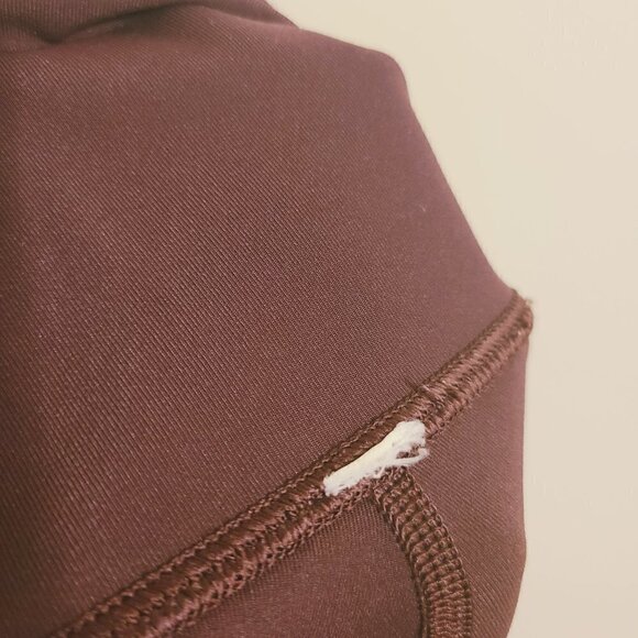 Lululemon | Women's Burgundy/Maroon High Waist Leggings w/ Petal Hems (Size 2) - Picture 3 of 11